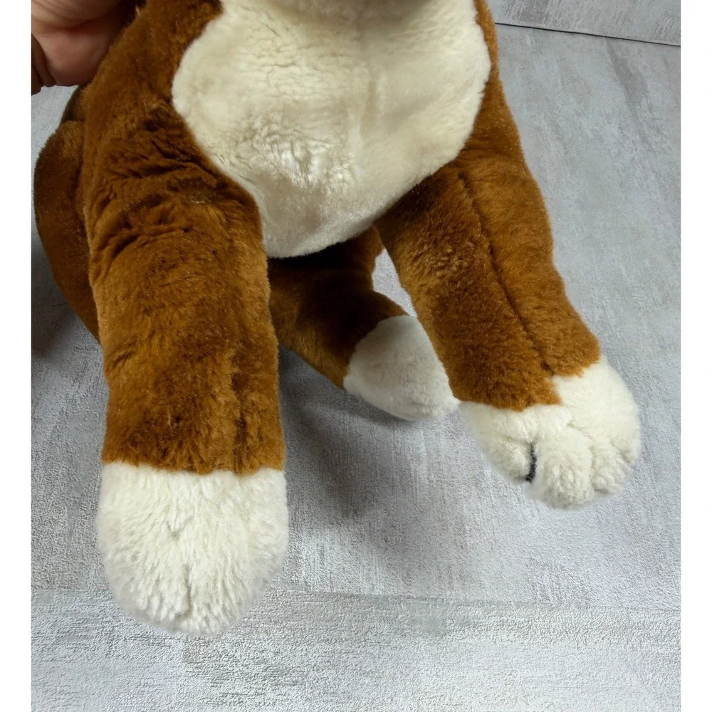 Animal Alley Boxer Dog Plush Toys R Us Brown White Stuffed Animal 9 Inch